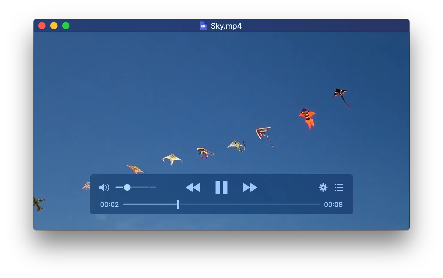 IINA playing a video with its playback controls visible.